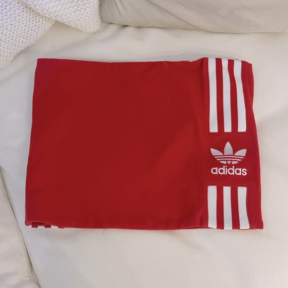 RED ADIDAS BANDEAU TUBE TOP, Size XS - Picture 13 of 14
